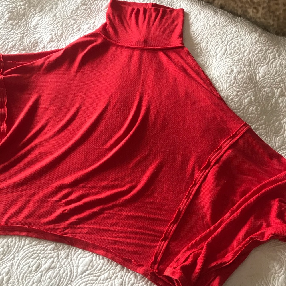 Red free people turtleneck